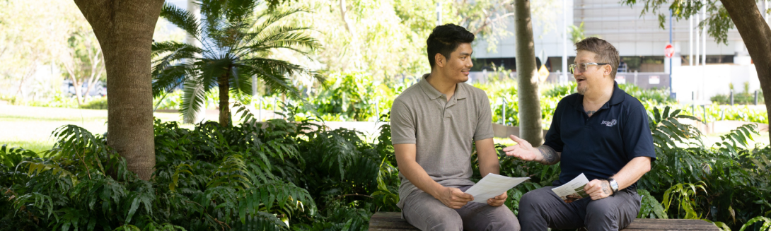 Jacana Energy employee talking to customer